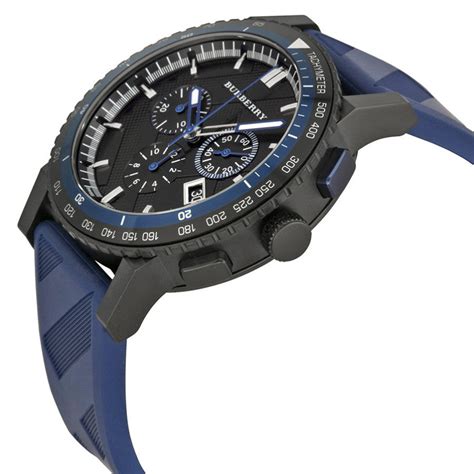 burberry watch bu9807|Burberry The City Sport Chronograph Black Dial Blue Rubber .